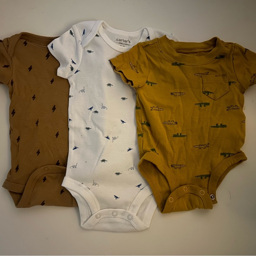 0-3m Baby Bodysuit Set of three